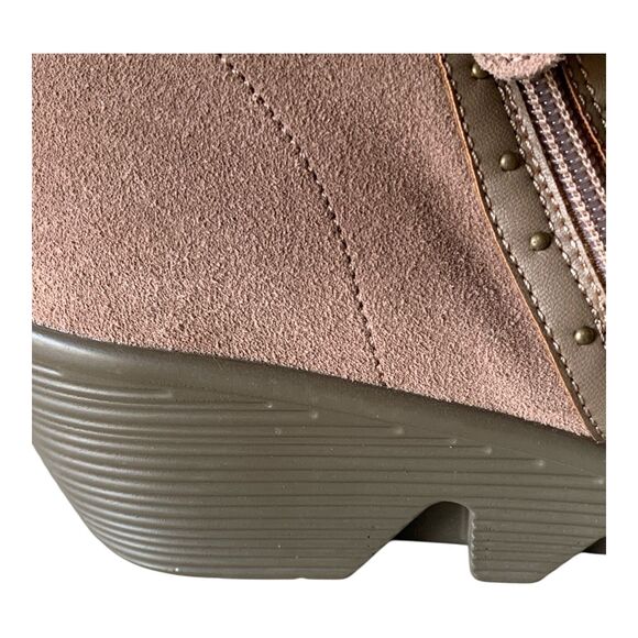 Skechers Sherpa Lined Ankle Boots SZ 11 Women's Mushroom Brown Studded Comfort - Picture 10 of 16